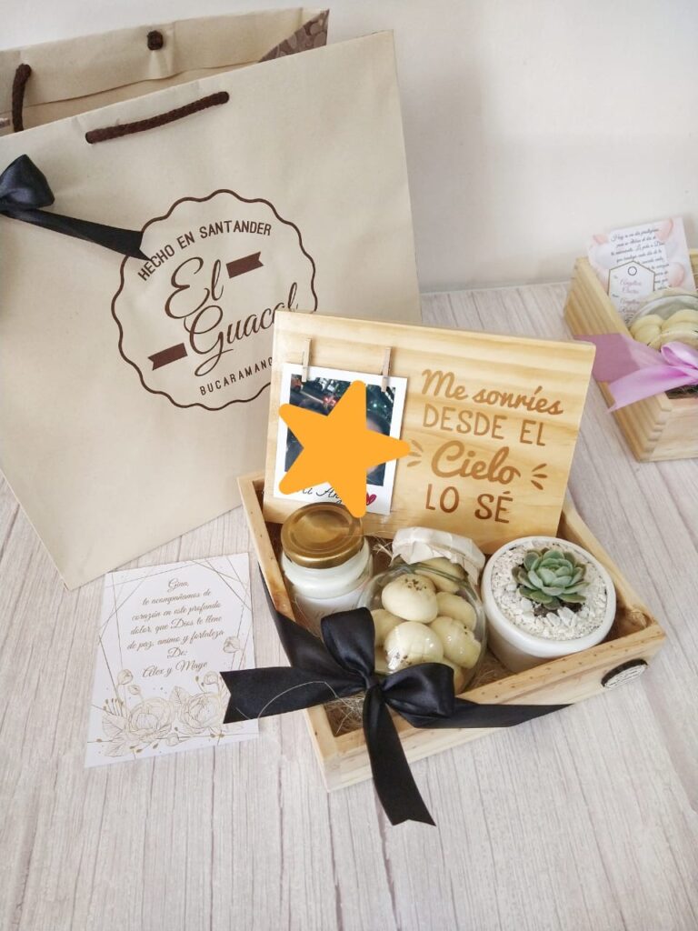 Detalle condolencias caja pino 3. | Detalles Bucaramanga| Regalos