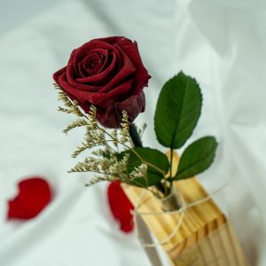 Detalle con rosas preservadas
